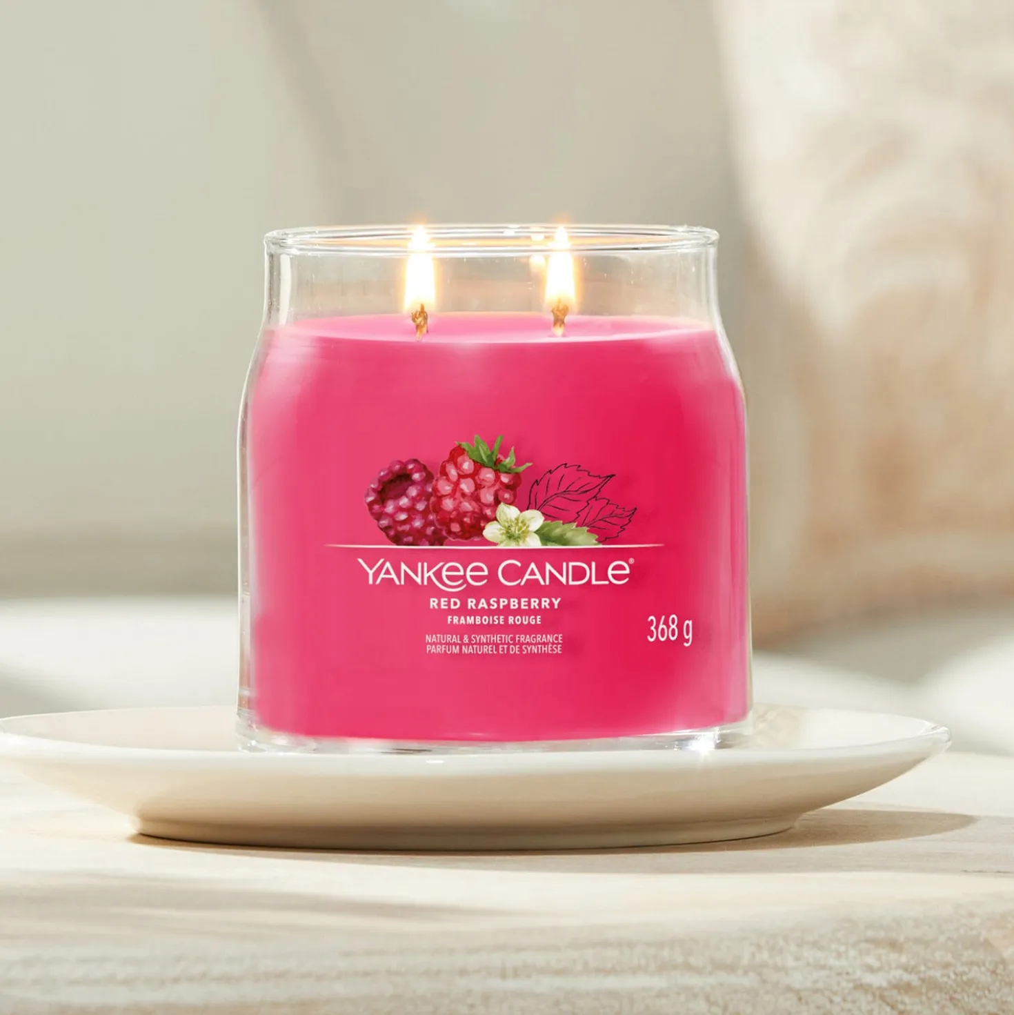 Red Raspberry, candela in giara media Yankee Candle