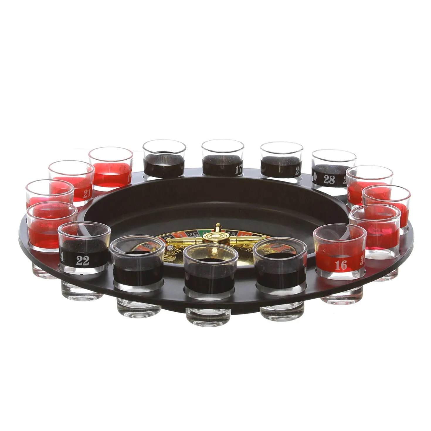 Roulette alcolica con 16 bicchierini