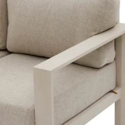 Salottino giardino divano 3 posti, poltrone e tavolino Evasion beige