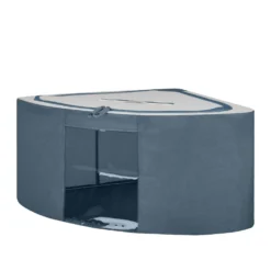 Scatola armadio angolare 63x28x48 cm doppia cerniera blu
