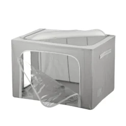 Scatola armadio 60x42x40 cm doppia cerniera e scritta grigio