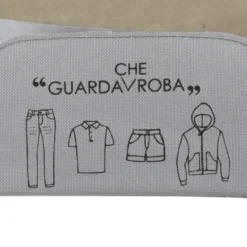 Scatola armadio 62x44x40 cm doppia cerniera e scritta grigio