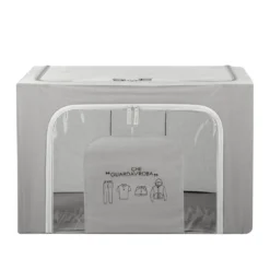 Scatola armadio 62x44x40 cm doppia cerniera e scritta grigio