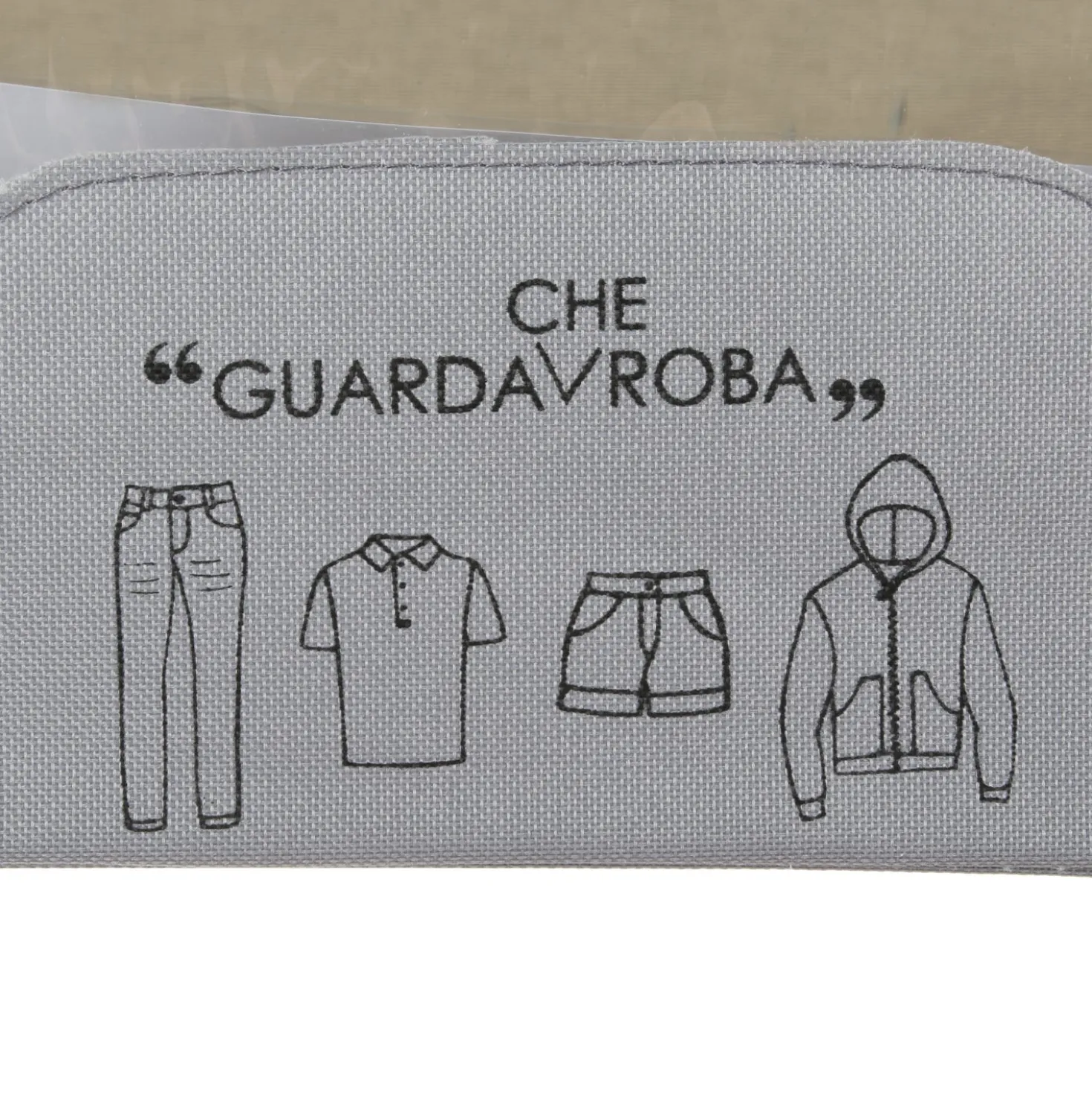 Scatola armadio 50x40x40 cm doppia cerniera e scritta grigio