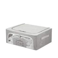 Scatola armadio 50x40x20 cm doppia cerniera e scritta grigio