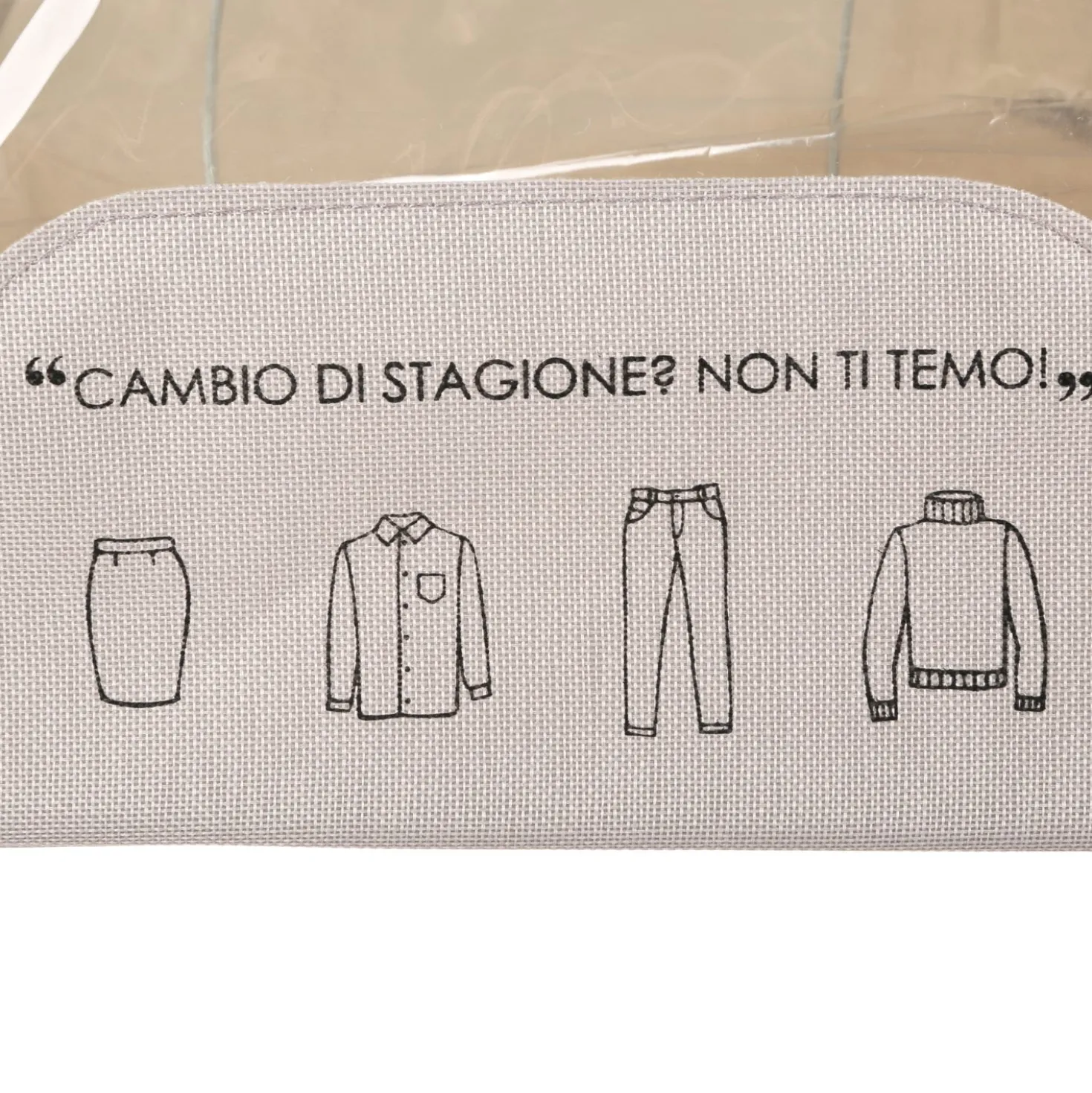 Scatola armadio 62x44x40 cm doppia cerniera e scritta tortora