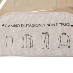 Scatola armadio 50x40x33 cm doppia cerniera e scritta tortora