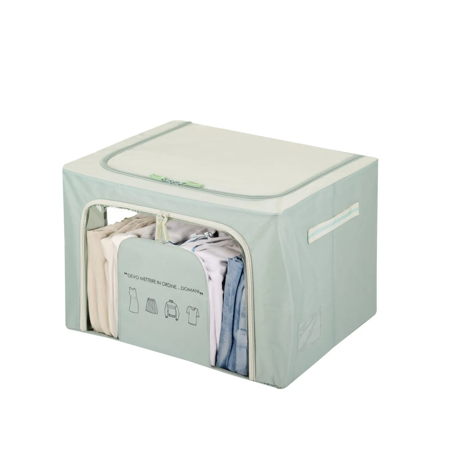 Scatola armadio 50x40x33cm doppia cerniera e scritta verde