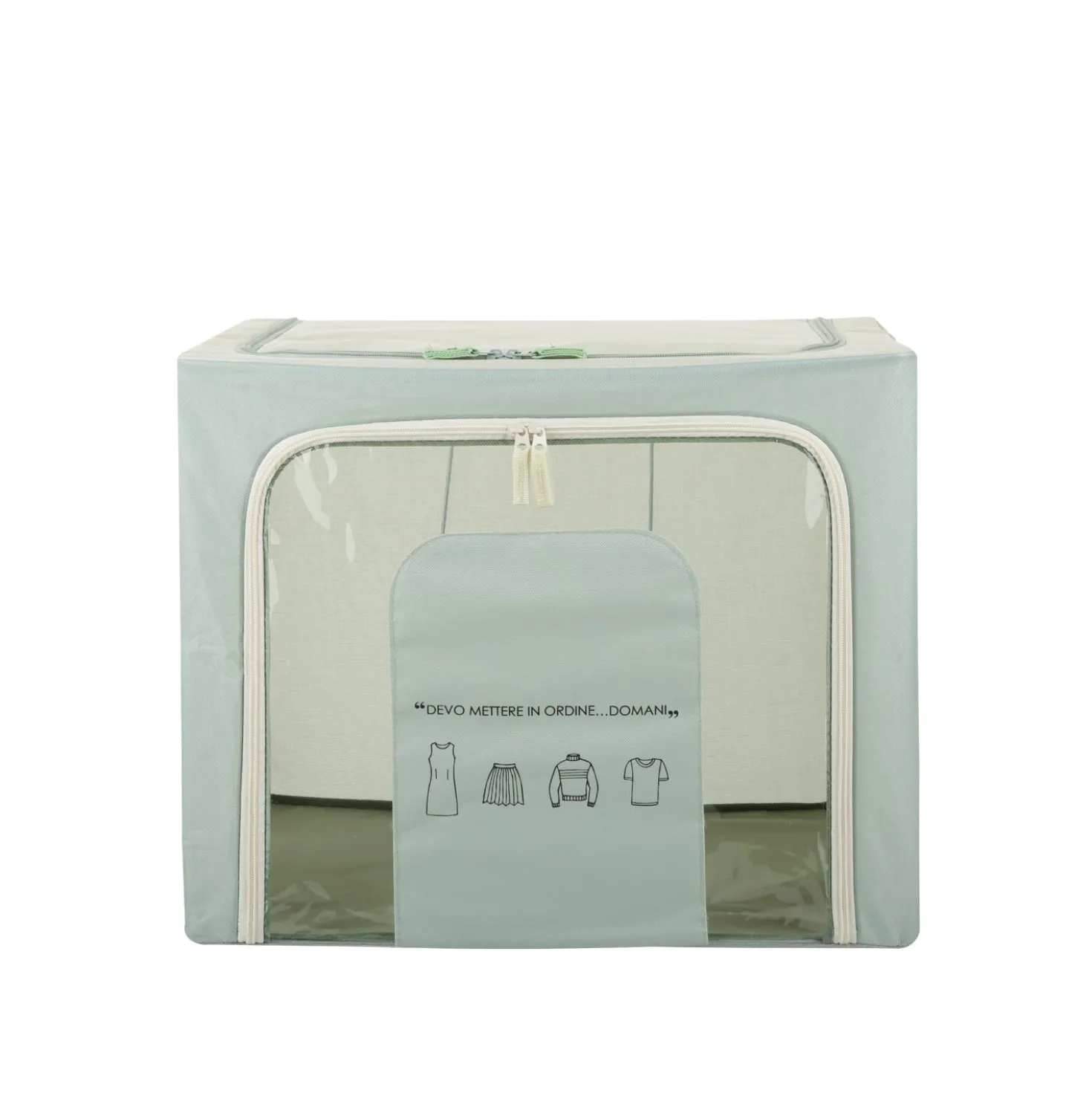 Scatola armadio 50x40x40 cm doppia cerniera e scritta verde