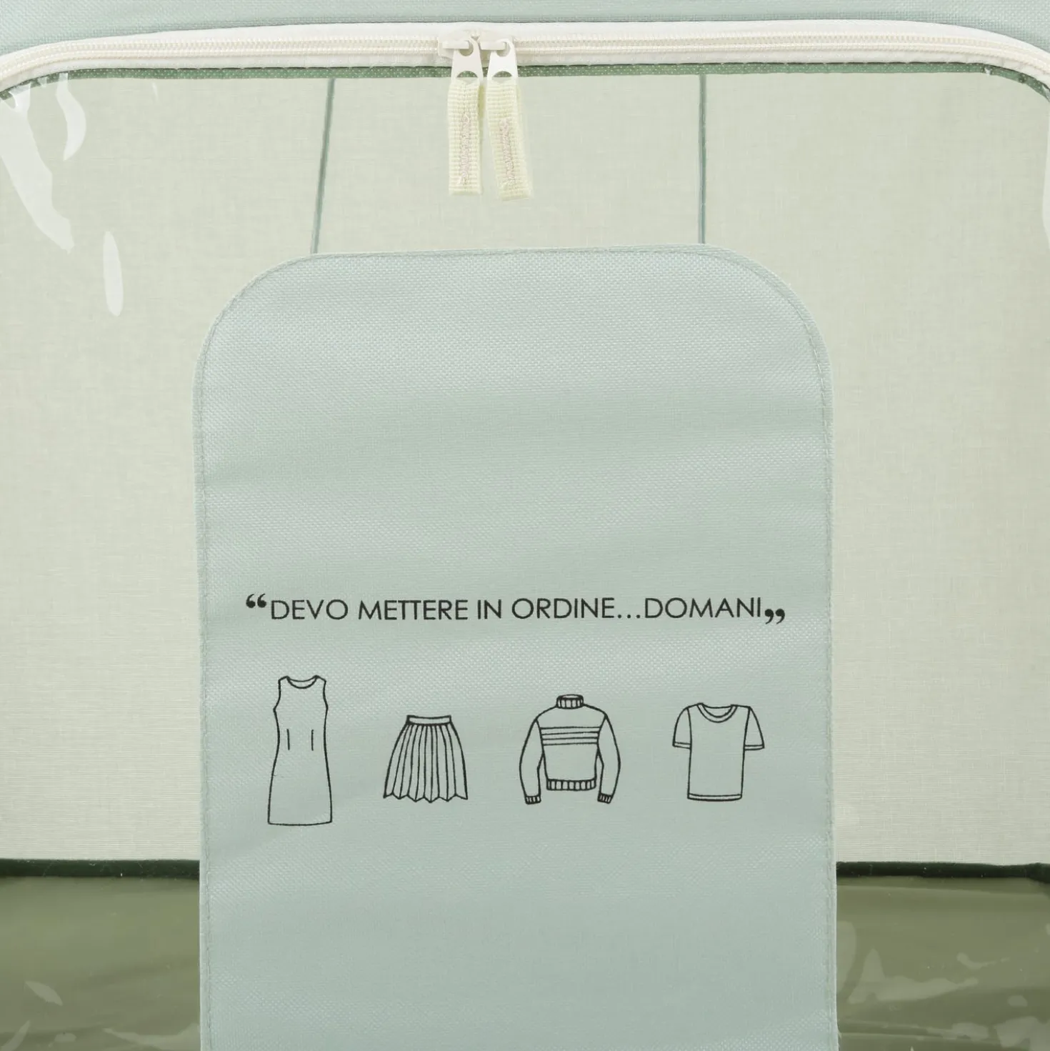 Scatola armadio 50x40x40 cm doppia cerniera e scritta verde