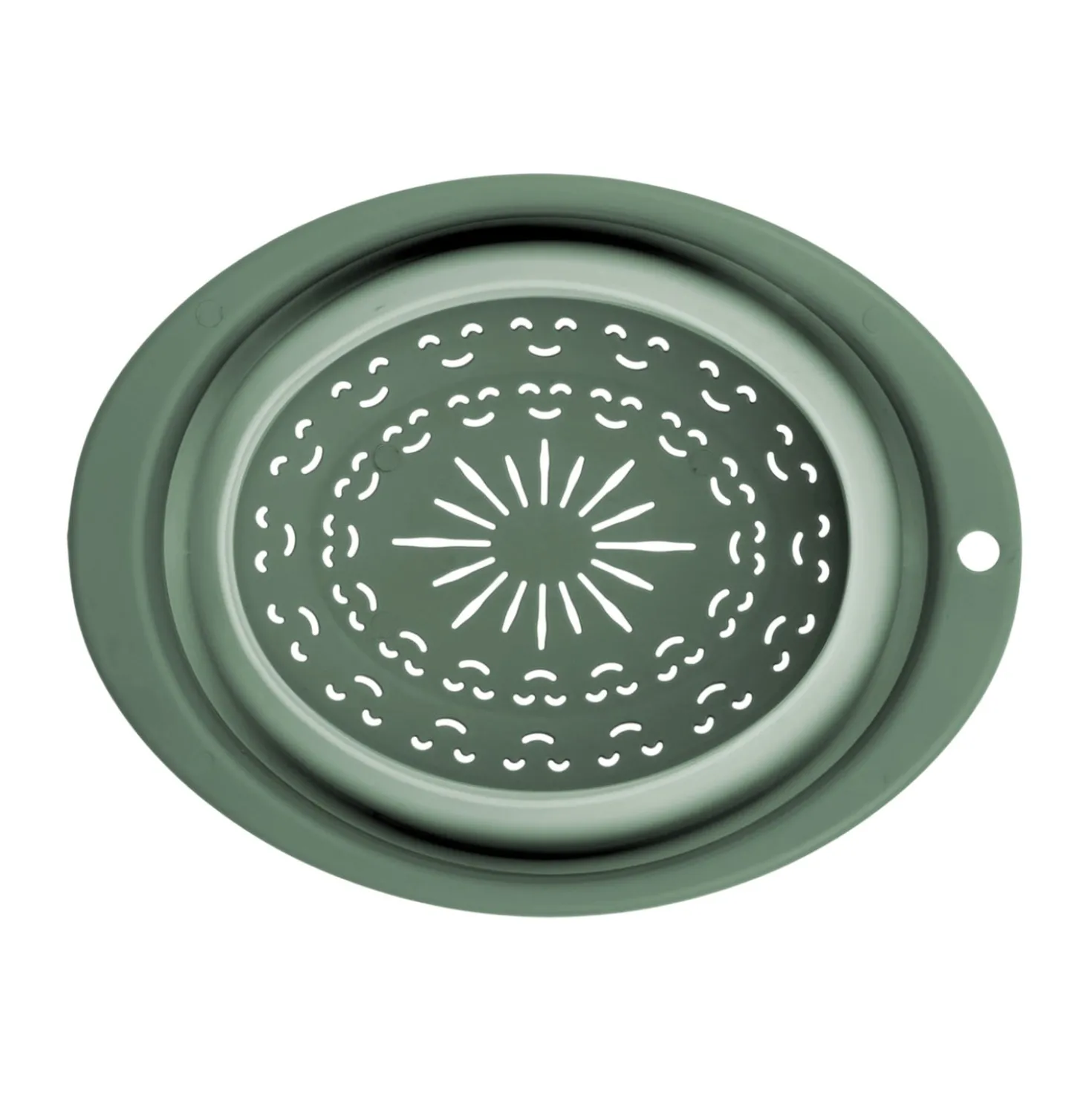 Scolapasta pieghevole salvaspazio tondo verde
