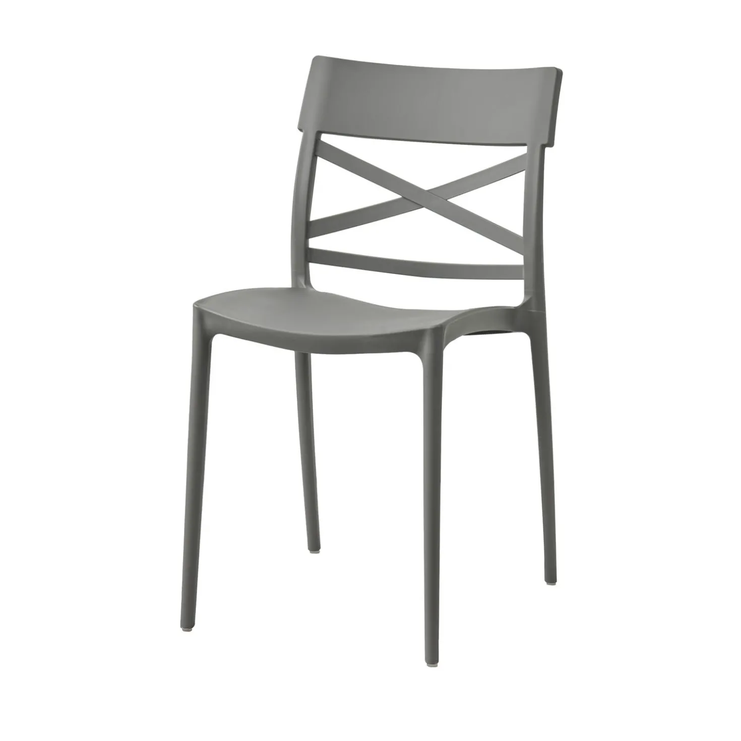 Sedia con schienale incrociato grigio