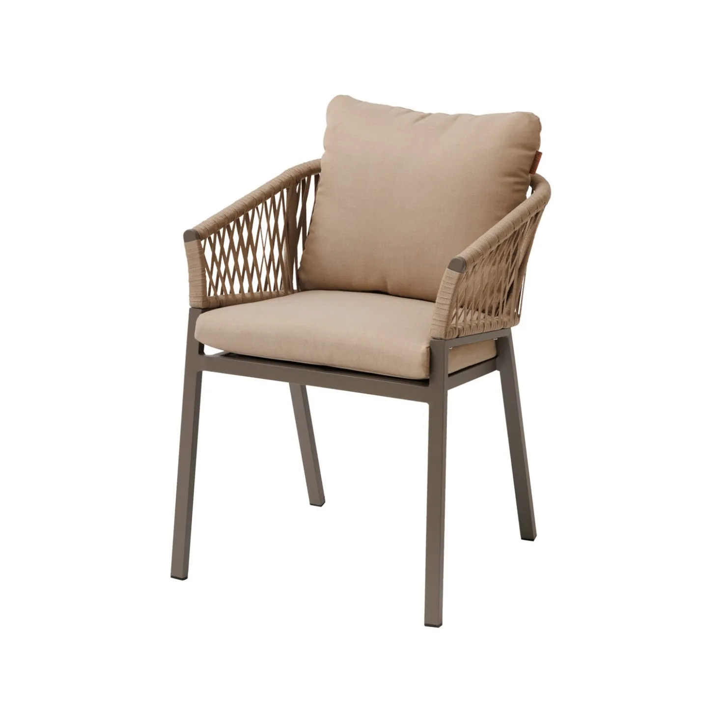 Sedia da giardino con braccioli Oriengo beige