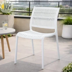 Sedia da giardino in plastica 42x41x80,5 cm grigio