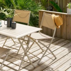 Sedia da giardino pieghevole Modula argilla