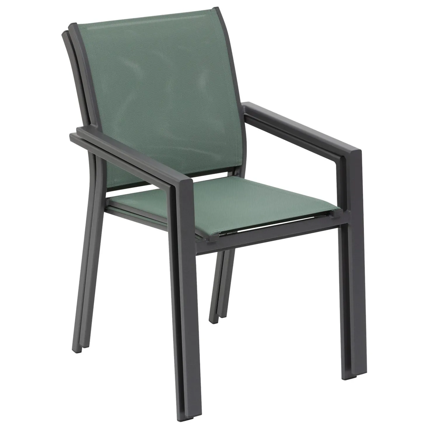 Sedia giardino con braccioli verde oliva Essentia