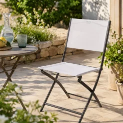 Sedia pieghevole con struttura in acciaio, 46x52x86 cm