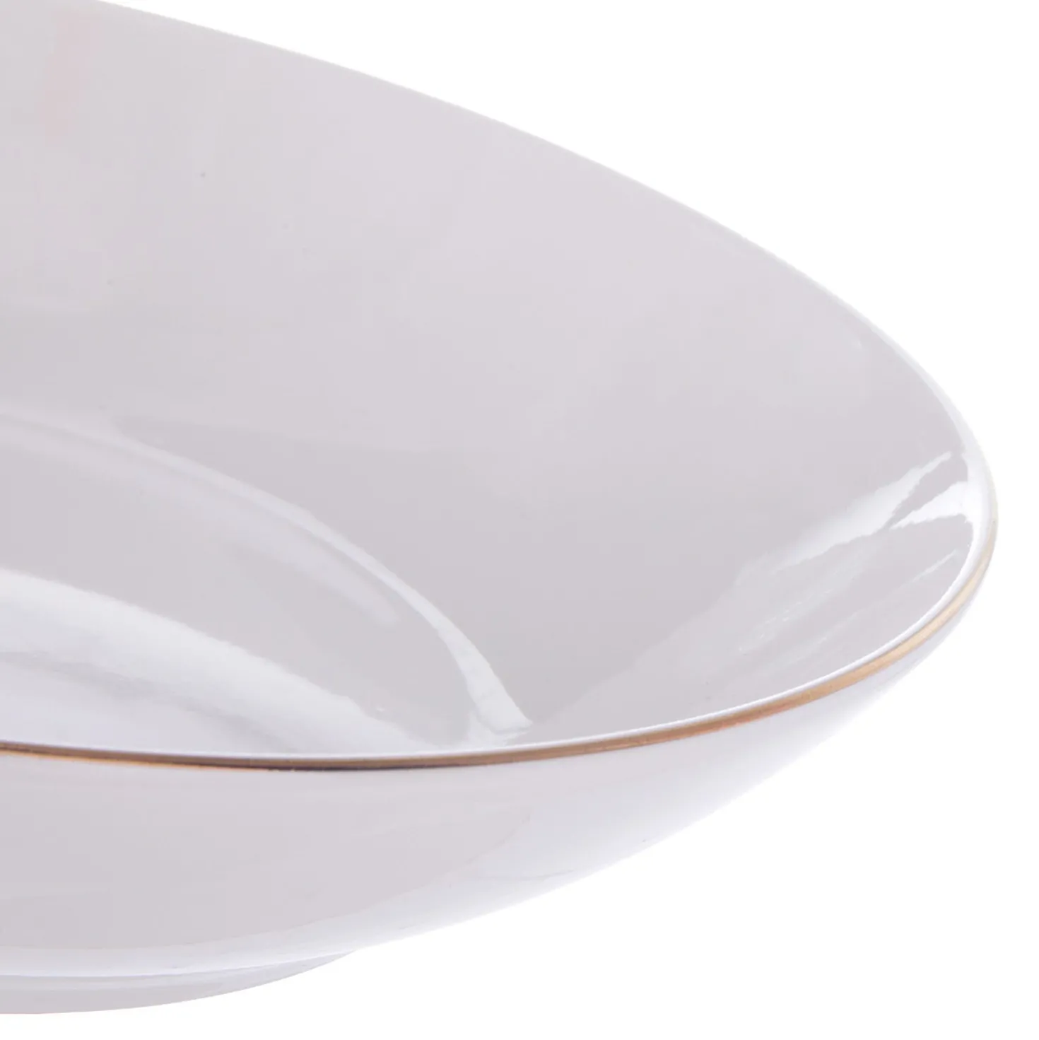 Servizio 18 pezzi tavola porcellana bordo oro Doreline