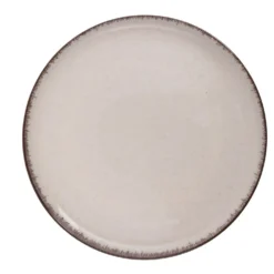 Servizio 18 piatti beige effetto puntinato in porcellana