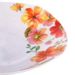 Servizio 18 piatti porcellana bianca con fiori Lisa