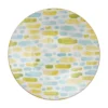 Servizio 12 piatti porcellana giallo verde Mosaico