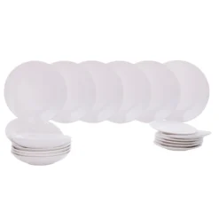 Servizio 18 piatti terracotta crema Style