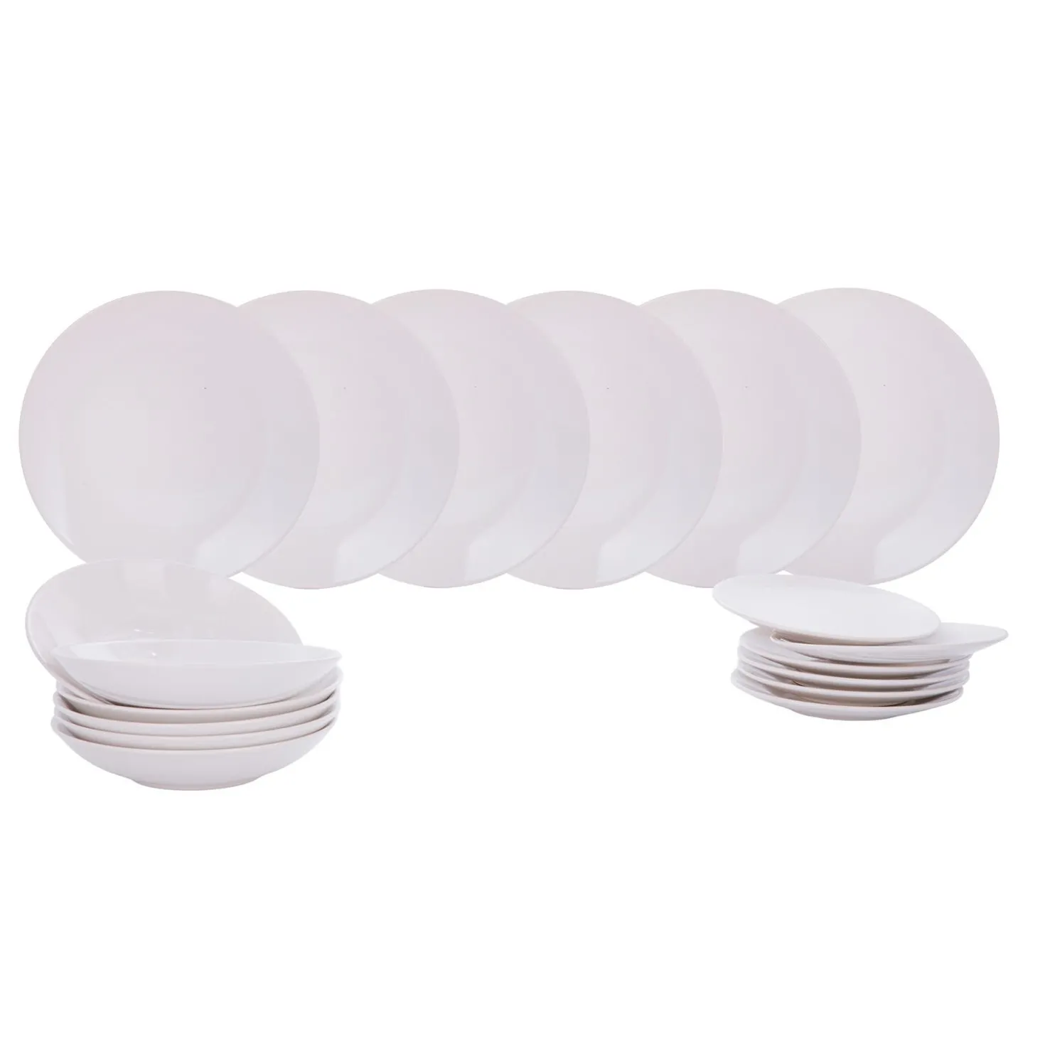 Servizio 18 piatti terracotta crema Style