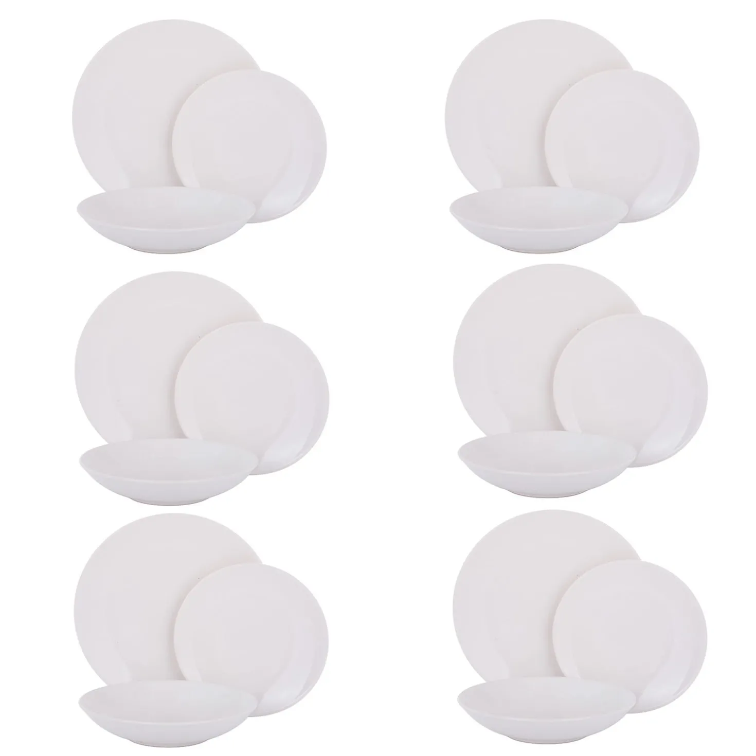 Servizio 18 piatti terracotta crema Style