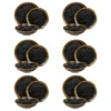 Servizio 18 piatti terracotta nero oro Olympus