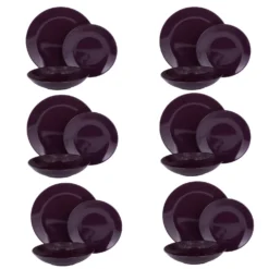 Servizio 18 piatti terracotta viola Style