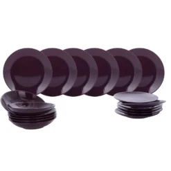 Servizio 18 piatti terracotta viola Style