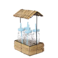 Set barattoli 4 pezzi e stand
