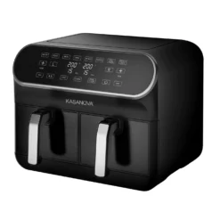 Set batteria induzione 9 pezzi New Petra Dark e friggitrice ad aria 2 cestelli