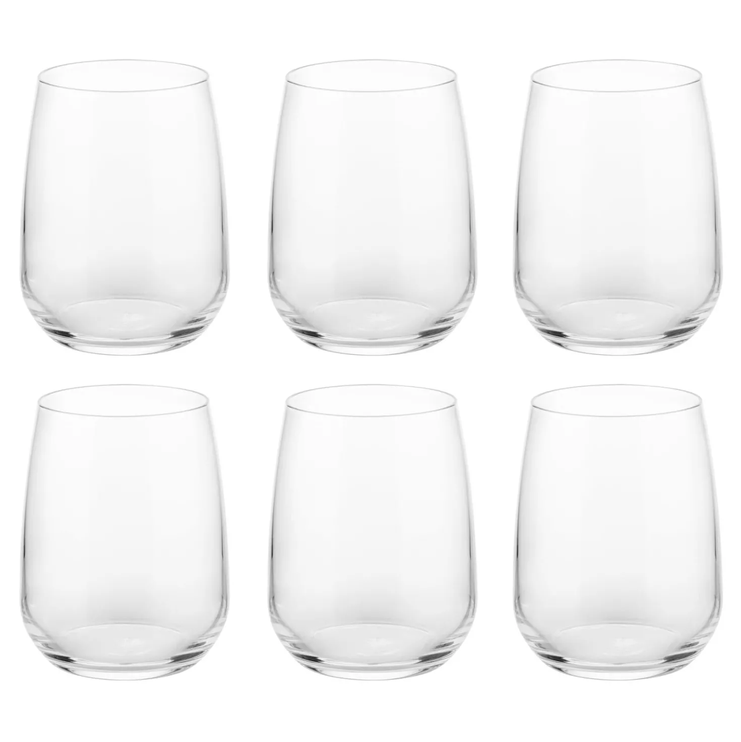 Set 6 bicchieri acqua Io Vino in vetro cristallo
