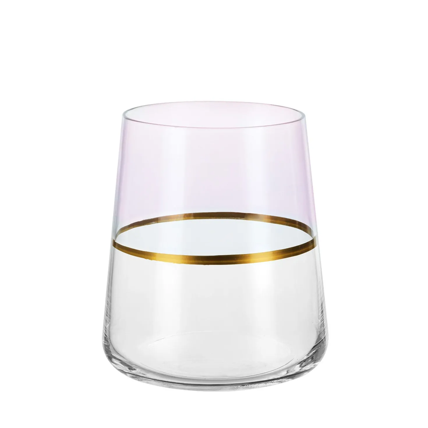 Set 6 bicchieri acqua 420 ml rosa e oro Spectrum