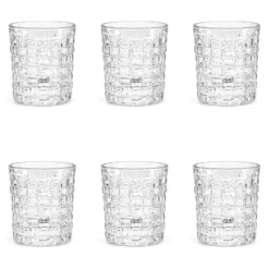 Set 6 bicchieri acqua 260 ml vetro lavorato