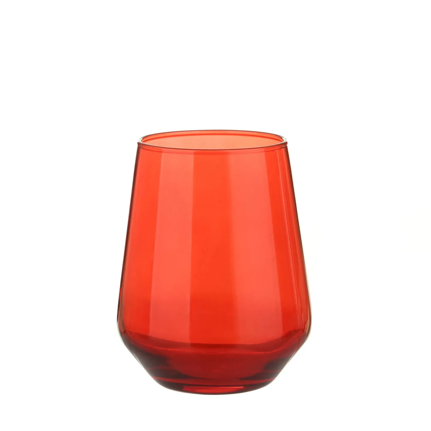 Set 2 bicchieri acqua rossi in vetro Allegra