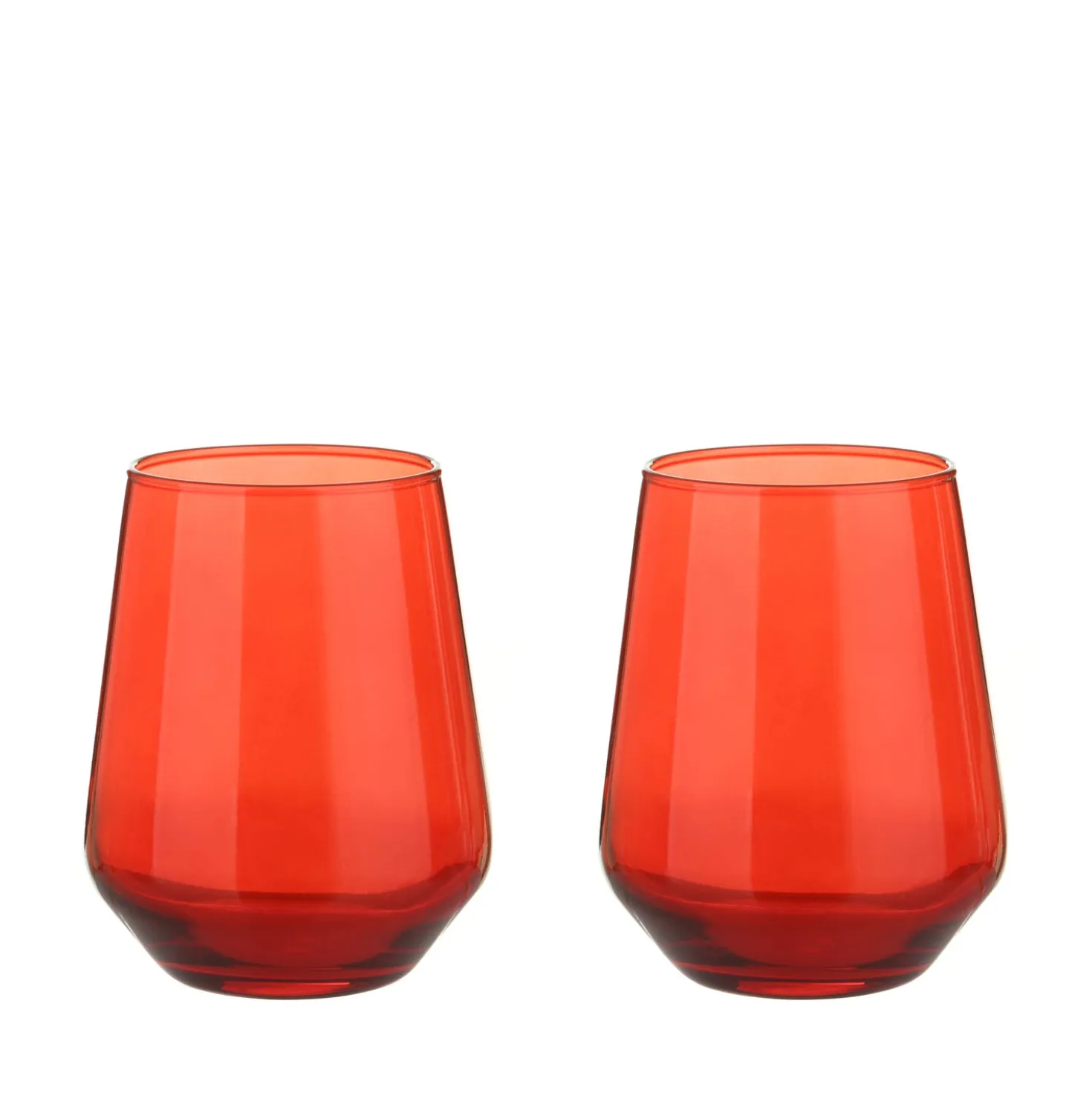 Set 2 bicchieri acqua rossi in vetro Allegra