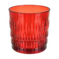Set 6 bicchieri acqua rossi in vetro Rain Pasabahce