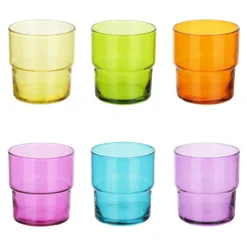 Set 6 bicchieri colorati 300 ml Hill Pasabahce