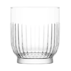 Set 6 bicchieri 330 ml in vetro design rigato