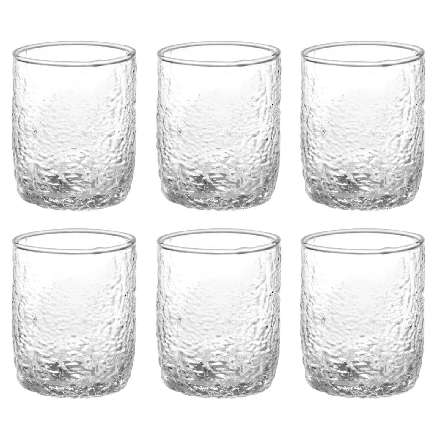 Set bicchieri trasparenti in vetro da 8 cm, 6 pezzi