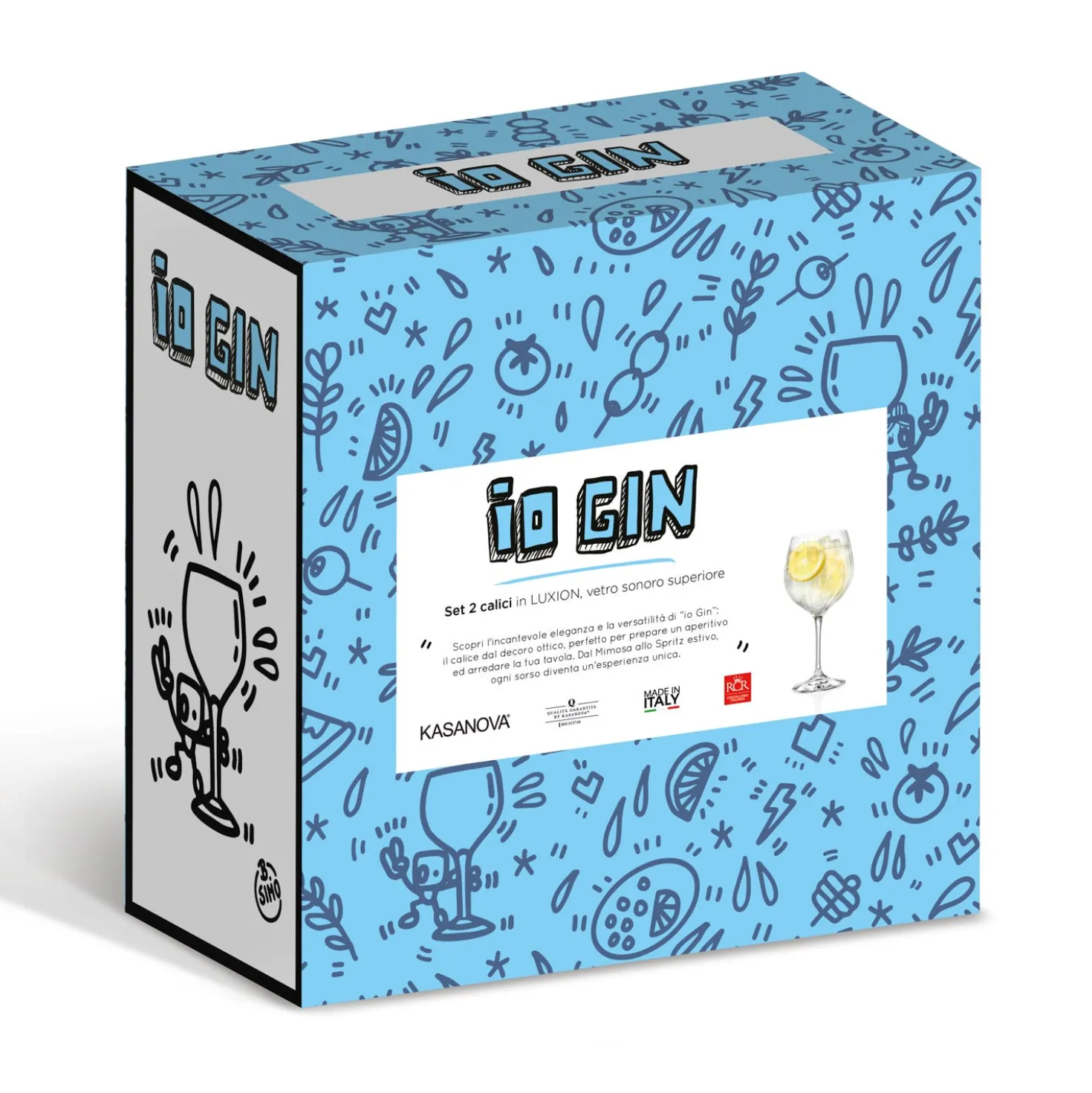 Set 2 calici Gin RCR Cristalleria Italiana