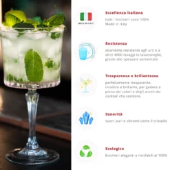 Set 2 calici Mojito RCR Cristalleria Italiana