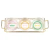 Set 3 ciotoline vetro con vassoio Color Bloom