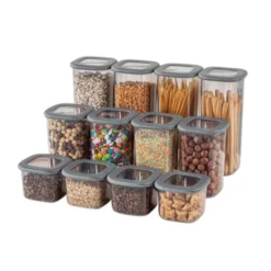 Set 24 contenitori in plastica 3 formati