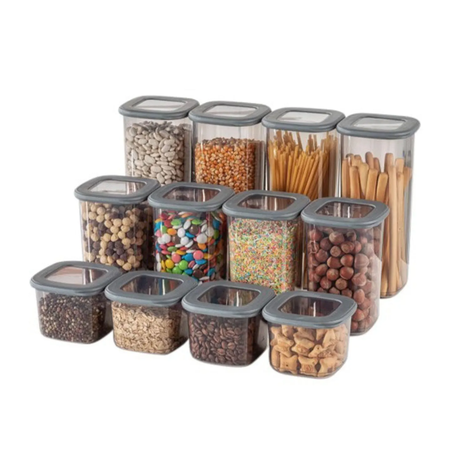 Set 24 contenitori in plastica 3 formati