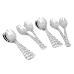 Set 12 cucchiai acciaio inox manico cuori