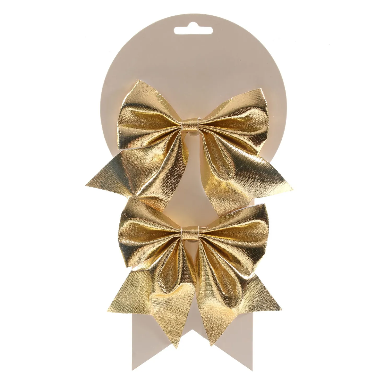 Set 2 fiocchi natalizi oro 12x15 cm
