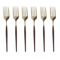 Set 6 forchettine bordeuax champagne Luxy